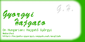 gyorgyi hajgato business card
