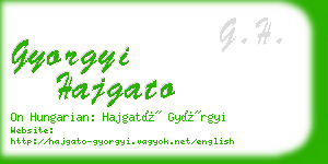 gyorgyi hajgato business card